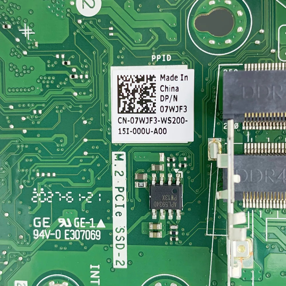For Dell Optiplex 7080 MFF Micro Desktop Motherboard Q470 LGA 1200 DDR4 SODIMM 7WJF3 07WJF3 IPCML-RN/ZB