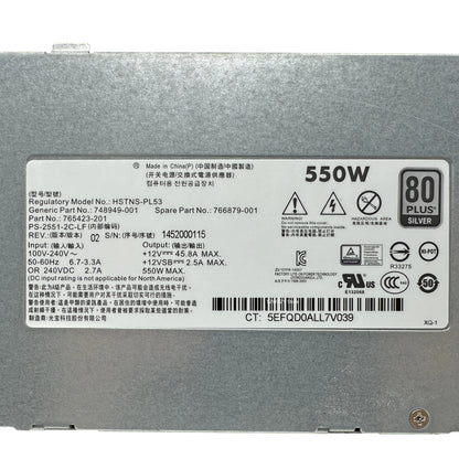 For HP DL180 Gen9 550W Silver Power Supply HSTNS-PL53 748949-001 / 766879-001 / 765423-201 Server PSU Tested