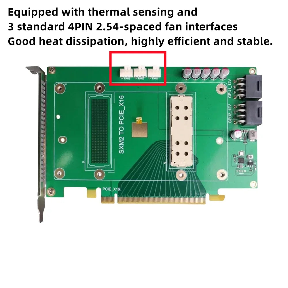 For NVIDIA V100 Graphics Card Adapter Card SXM2 To PCIe x16 Expansion Card Water Cooling Radiator Kit